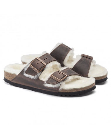 Arizona Cuir huilé Habana Shearling