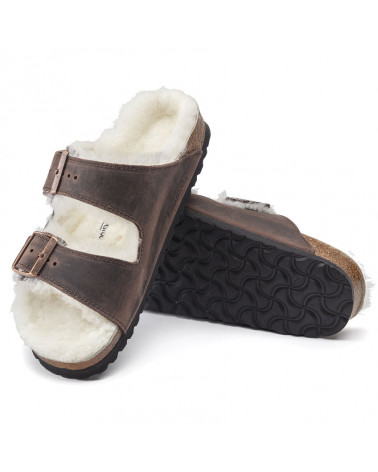 Arizona Cuir huilé Habana Shearling