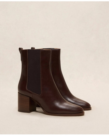 Bottines n°663 - Cuir - Ebène