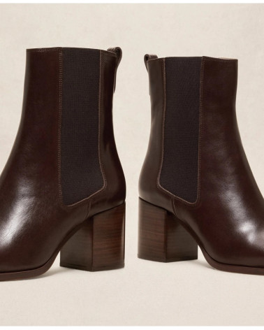 Bottines n°663 - Cuir - Ebène