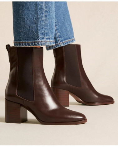 Bottines n°663 - Cuir - Ebène