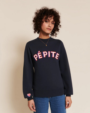 Le sweat "Pépite" femme en coton bio - bleu nuit