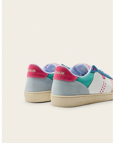 Marie - Vieux rose blanc pétrole