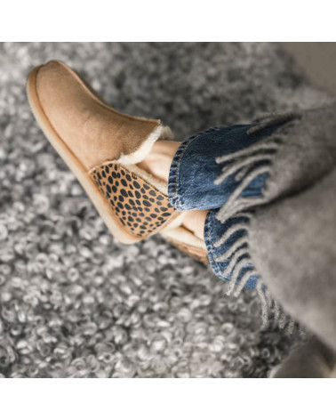 Annie slippers Leopard chestnut