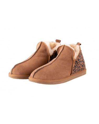 Annie slippers Leopard chestnut