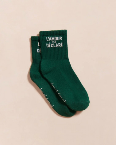 Les chaussettes "L'amour est déclaré" - Vert