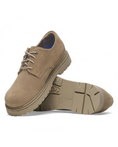 Highwood Lace Low Suede Leather Taupe