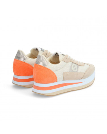 FLEX M JOGGER W SUEDE/SDE/KNIT F.ORANGE/IVOIRE/DOVE