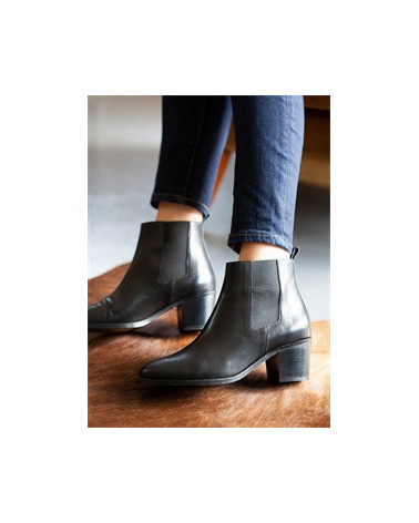 BOTTINES 288 CUIR NOIR