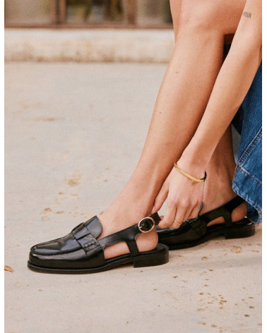 Mangsa - Cuir box noir