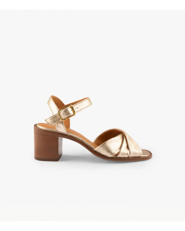 ANTONELLA - CUIR PAILLETÉ DORÉ CLAIR