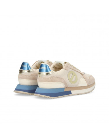 MIA JOGGER W SUEDE/KNIT/PAT. BEIGE/NUDE/BLUE 