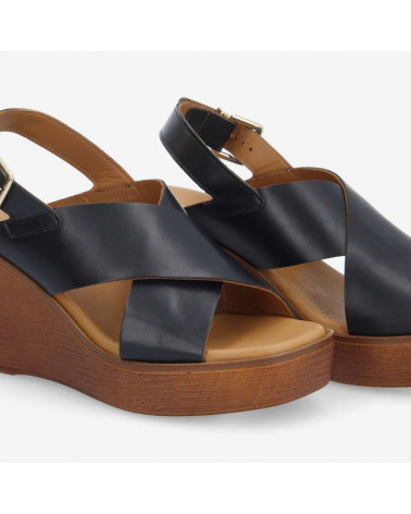 FLORES SANDALE W NAPPA BLACK