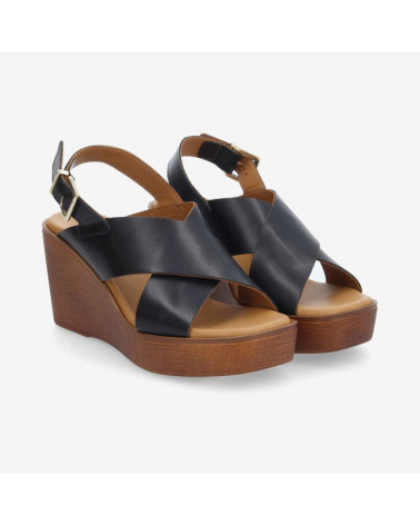 FLORES SANDALE W NAPPA BLACK