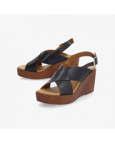 FLORES SANDALE W NAPPA BLACK