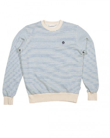 CREW - RAYURE - IVOIRE / BLEU GRIS