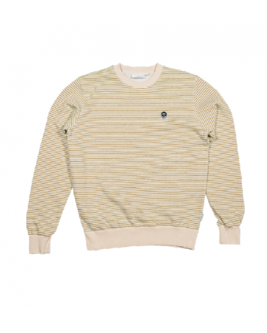 CREW - RAYURE - IVOIRE / TAUPE