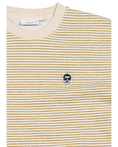 CREW - RAYURE - IVOIRE / TAUPE