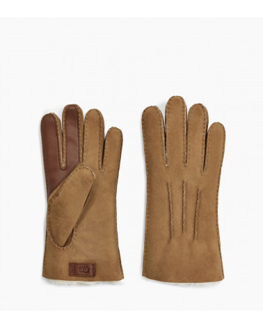 CONTRAST SHEEPSKIN TECH GLV CHESTNUT