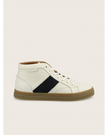 SPARK LOWBOOTS GR.NAPPA/NUBUCK ECRU/BLACK, SOLE L.GUM