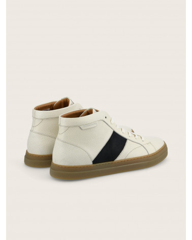 SPARK LOWBOOTS GR.NAPPA/NUBUCK ECRU/BLACK, SOLE L.GUM