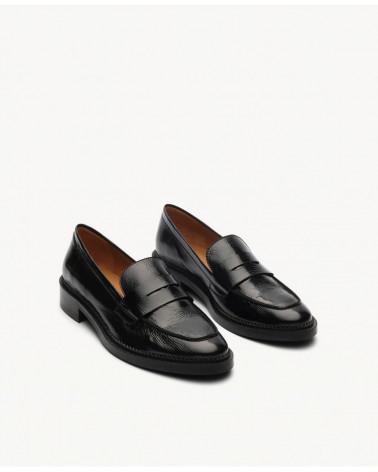 Mocassins n°82 - Cuir vernis - Noir