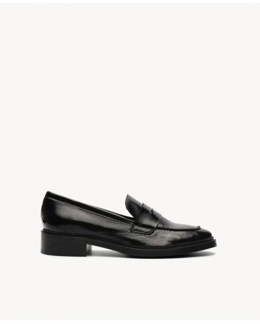 Mocassins n°82 - Cuir vernis - Noir
