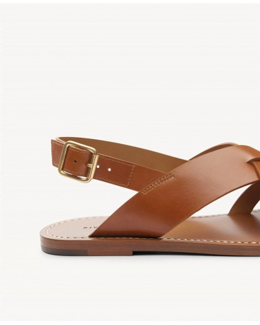 Sandales n°204 - Cuir - Cognac