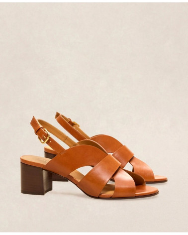 Sandales n°551 - Cuir - Cognac