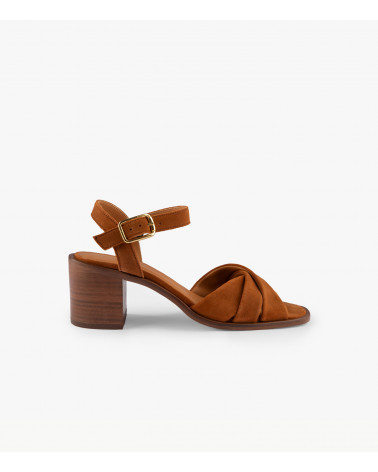 ANTONELLA - CUIR VELOURS COGNAC