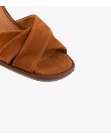 ANTONELLA - CUIR VELOURS COGNAC