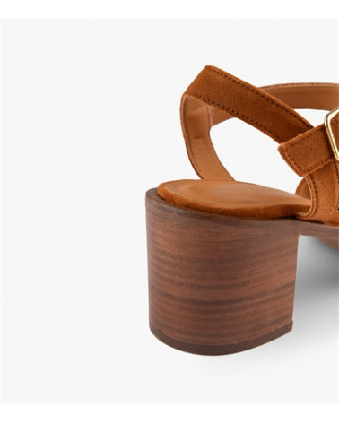 ANTONELLA - CUIR VELOURS COGNAC