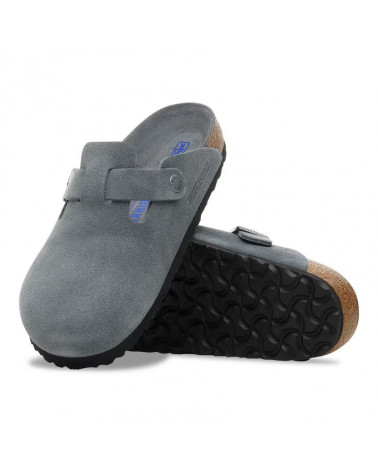 Boston - Lit de pied souple - Basalt Gray Tonal - Etroite