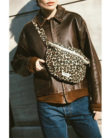 Custine XL - le sac banane - Léopard beige