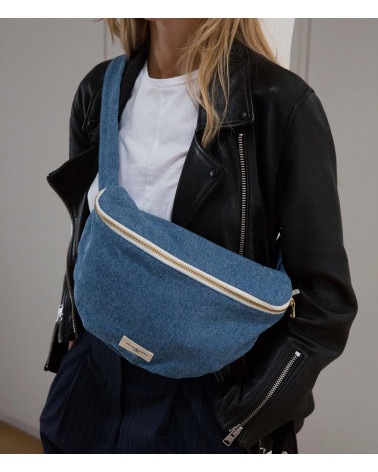 Custine XL - le sac banane - Denim Clair