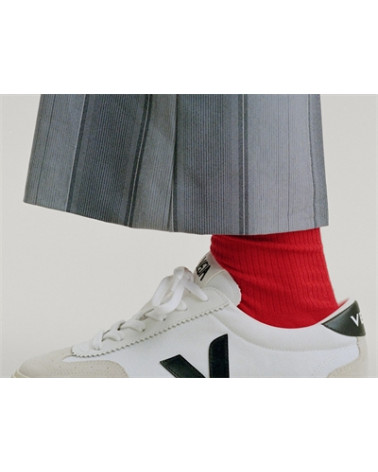 VOLLEY CANVAS WHITE BLACK - FEMME