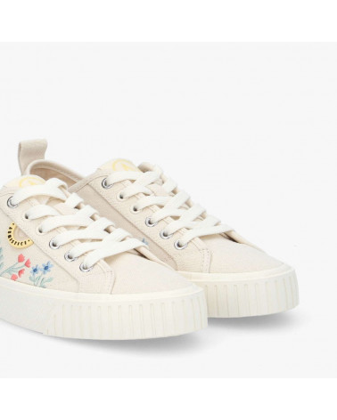 STOMP SNEAKER W COTON/EMBROID. DOVE/MULTICOLORE