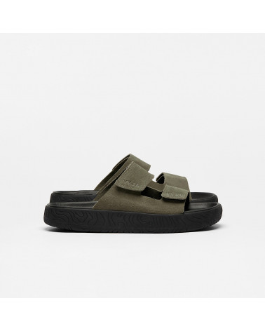 ETNA SUEDE KAKI BLACK - FEMME
