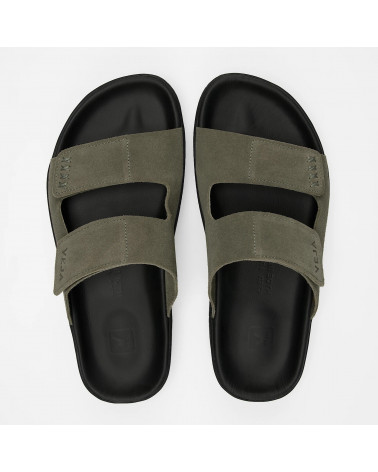 ETNA SUEDE KAKI BLACK - FEMME