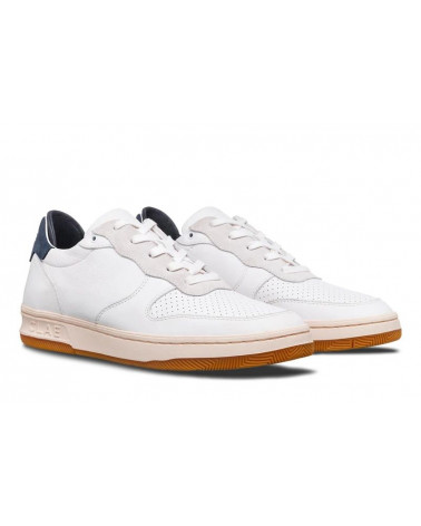 MALONE WHITE MILLED LEATHER NAVY