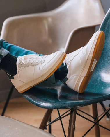 MALONE WHITE MILLED LEATHER NAVY