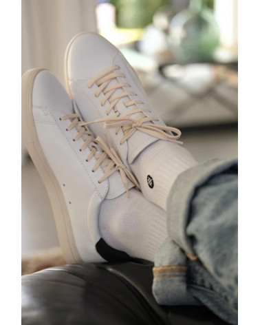 BRADLEY CALIFORNIA WHITE LEATHER NAVY