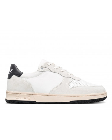 MALONE WHITE LEATHER BLACK
