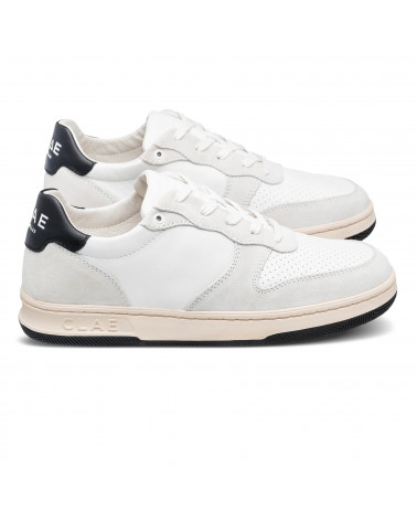MALONE WHITE LEATHER BLACK
