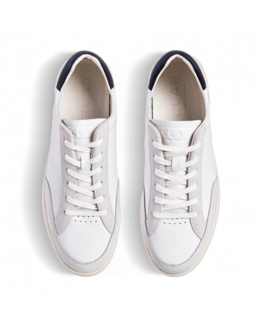 MONROE WHITE LEATHER NAVY
