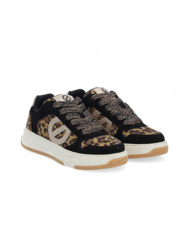 ALISON SNEAKER W SDE/SDE.LEO/GLO BLACK/NATURAL/BRASS