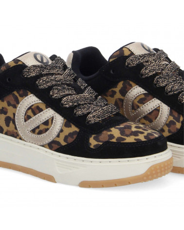 ALISON SNEAKER W SDE/SDE.LEO/GLO BLACK/NATURAL/BRASS