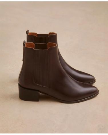 Bottines n°408 - Cuir - Ebène