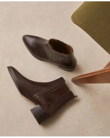 Bottines n°408 - Cuir - Ebène