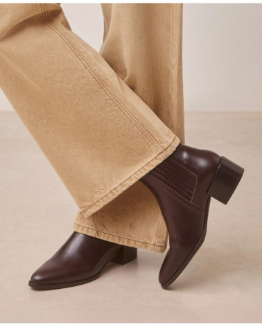 Bottines n°408 - Cuir - Ebène